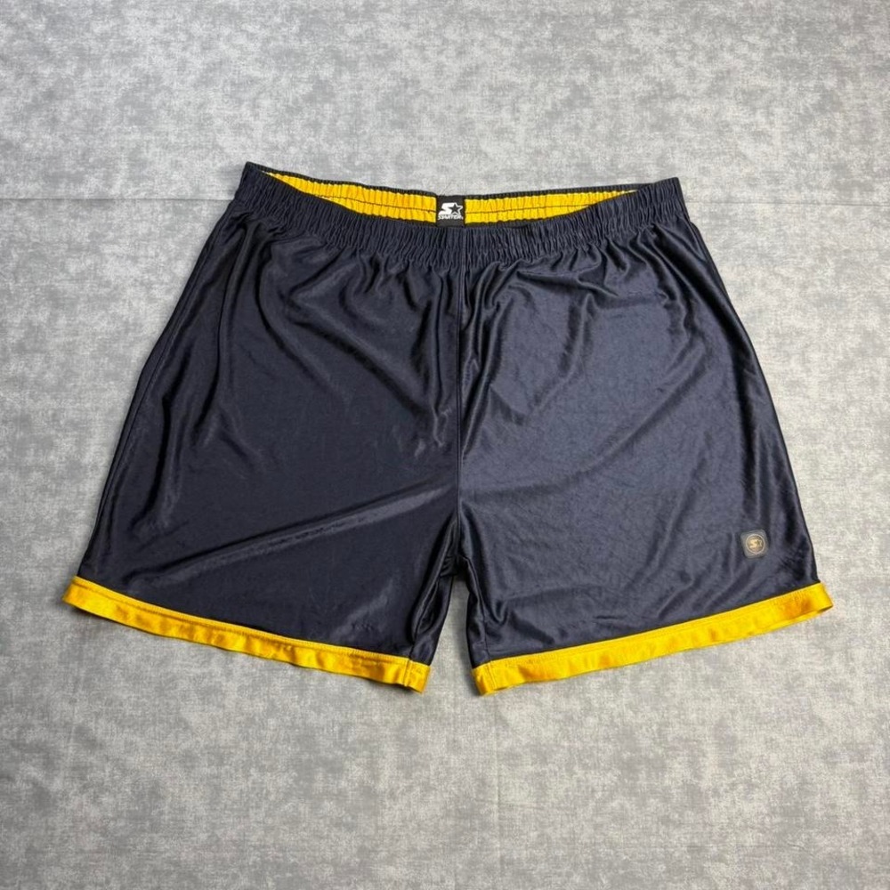 Starter Athletic Shorts Navy/Yellow Size 2XL